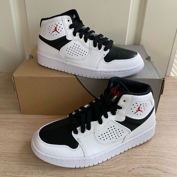 Nike Air Jordan Access White/Black/University Red Kids Sneakers- SZ 5.5, 6 - Picture 1 of 8
